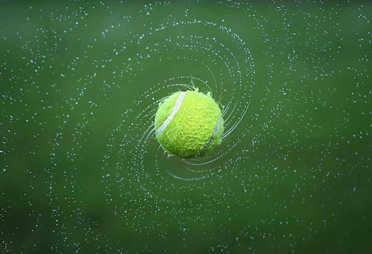 Wimbledon, Tennis, Tennis ball, Spinning image.